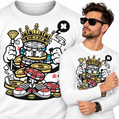 LONGSLEEVE ANIMOWANY  KING OF GAMBLER